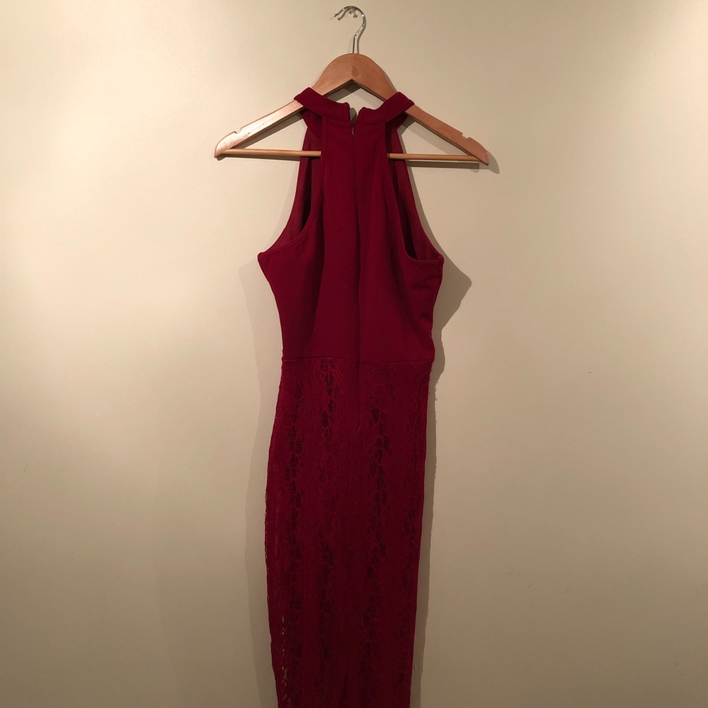 Red Caged Lace Dress - Picture 4 of 4